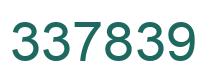 Number 337839 green image