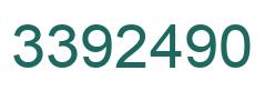 Number 3392490 green image
