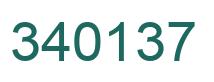 Number 340137 green image