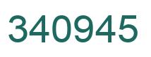 Number 340945 green image