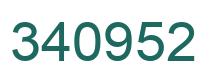 Number 340952 green image