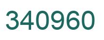 Number 340960 green image