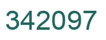 Number 342097 green image