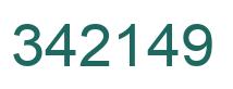 Number 342149 green image