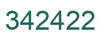 Number 342422 green image