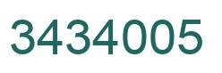 Number 3434005 green image