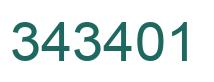 Number 343401 green image
