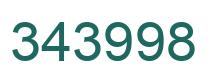 Number 343998 green image
