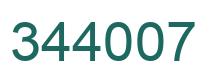 Number 344007 green image