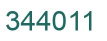 Number 344011 green image