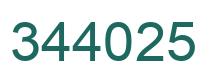 Número 344025 imagen verde