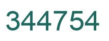 Number 344754 green image