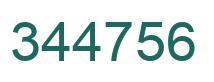 Number 344756 green image