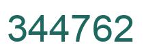 Number 344762 green image