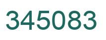 Number 345083 green image