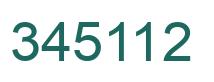 Number 345112 green image