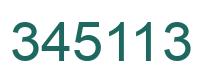 Number 345113 green image