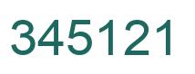 Number 345121 green image