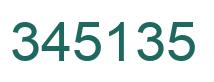 Number 345135 green image