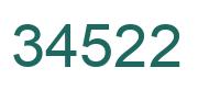 Number 34522 green image