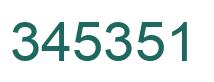 Number 345351 green image