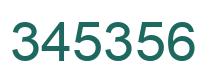 Number 345356 green image