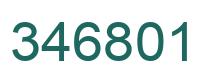 Number 346801 green image