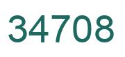 Number 34708 green image