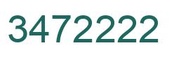 Number 3472222 green image