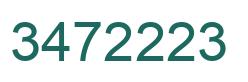 Number 3472223 green image