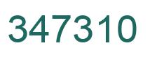 Number 347310 green image