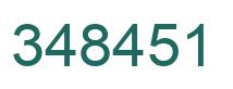 Number 348451 green image