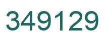 Number 349129 green image