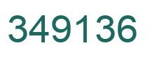 Number 349136 green image