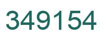 Number 349154 green image