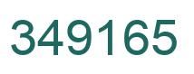 Number 349165 green image