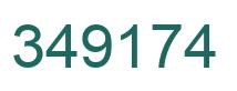 Number 349174 green image