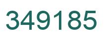 Number 349185 green image