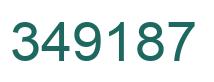 Number 349187 green image