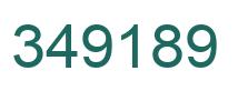 Number 349189 green image