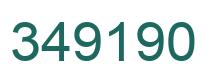 Number 349190 green image
