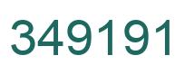 Number 349191 green image