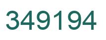 Number 349194 green image