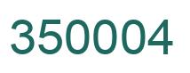 Número 350004 imagen verde
