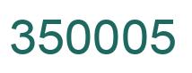 Número 350005 imagen verde