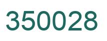 Number 350028 green image