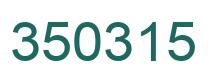 Number 350315 green image