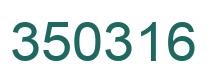 Number 350316 green image