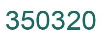 Number 350320 green image