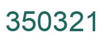 Number 350321 green image